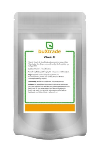 Vitamin C | Ascorbinsäure E300 | Lebensmittelqualität | Buxtrade - Afbeelding 1 van 2
