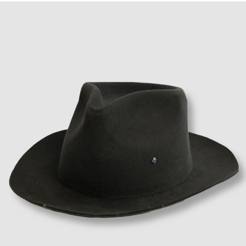 $350 SUPERDUPER Men's Gray Drop Wide Brim Fur Felt Crown Fedora Hat Size 58 - Picture 1 of 5