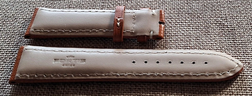 FORTIS CINTURINO CUOIO mm.20 GENUINE LEATHER STRAP Foto 2 de 3