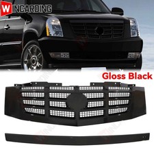Gloss Black Front Grille Assembly Upper Trim For Cadillac Escalade Esv 2007-14 Gloss Black Front Grille Assembly Upper Trim For Cadillac Escalade Esv 2007-14