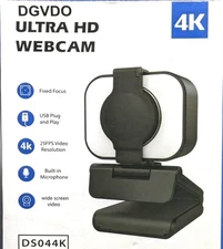 4K DGVDO Ultra HD Webcam USB Plug & Play  Resolution With Microphone