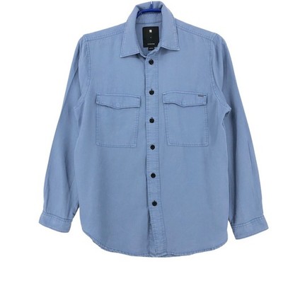 G-STAR Men Long Sleeve Casual Blue Shirt Size S