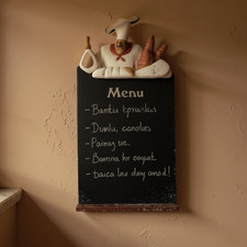 Chef Menu Board Chalk Board Memo Kitchen Bistro Restaurant : 60 cm x 30 cm