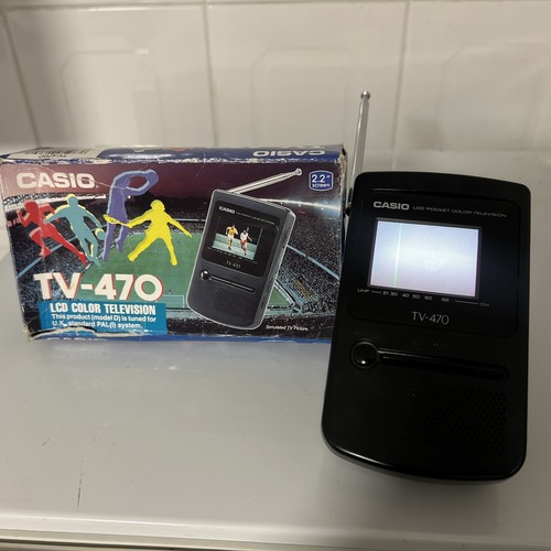 Casio TV-470 Vintage Taschen Farbfernseher 2,2" Bildschirm  