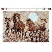 Herrschners  Wild Horses Kit  Hanger Latch Hook Kit