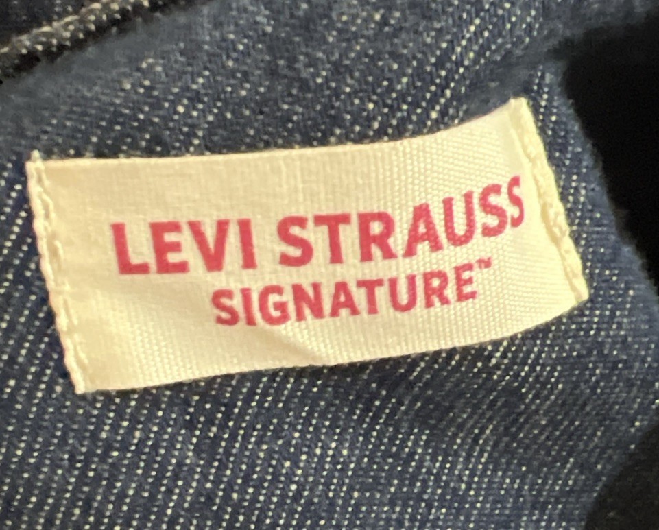 New Levi Strauss Signature Men's Blue Denim Snap Button Utility Shirt Jacket L thumbnail 5