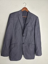 Hugo Boss Super 200 Mens Sport Coat Gray Made In Italy EU 50