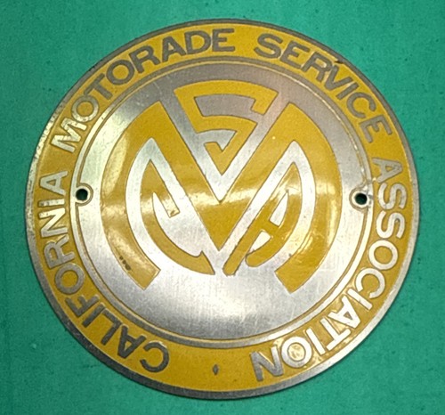Vintage 1950s California Motorcade Service Medallion Radiator Grill Badge