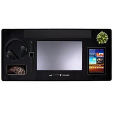 XL Desk Pad - Large Vegan Leather Desk Mat 17 x 36- Buttery Smooth Writing, D...