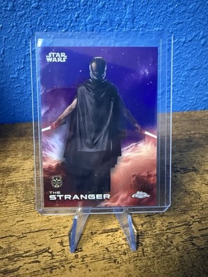 2025 Topps Chrome Star Wars The Stranger /199 Purple Refractor #182 Debut