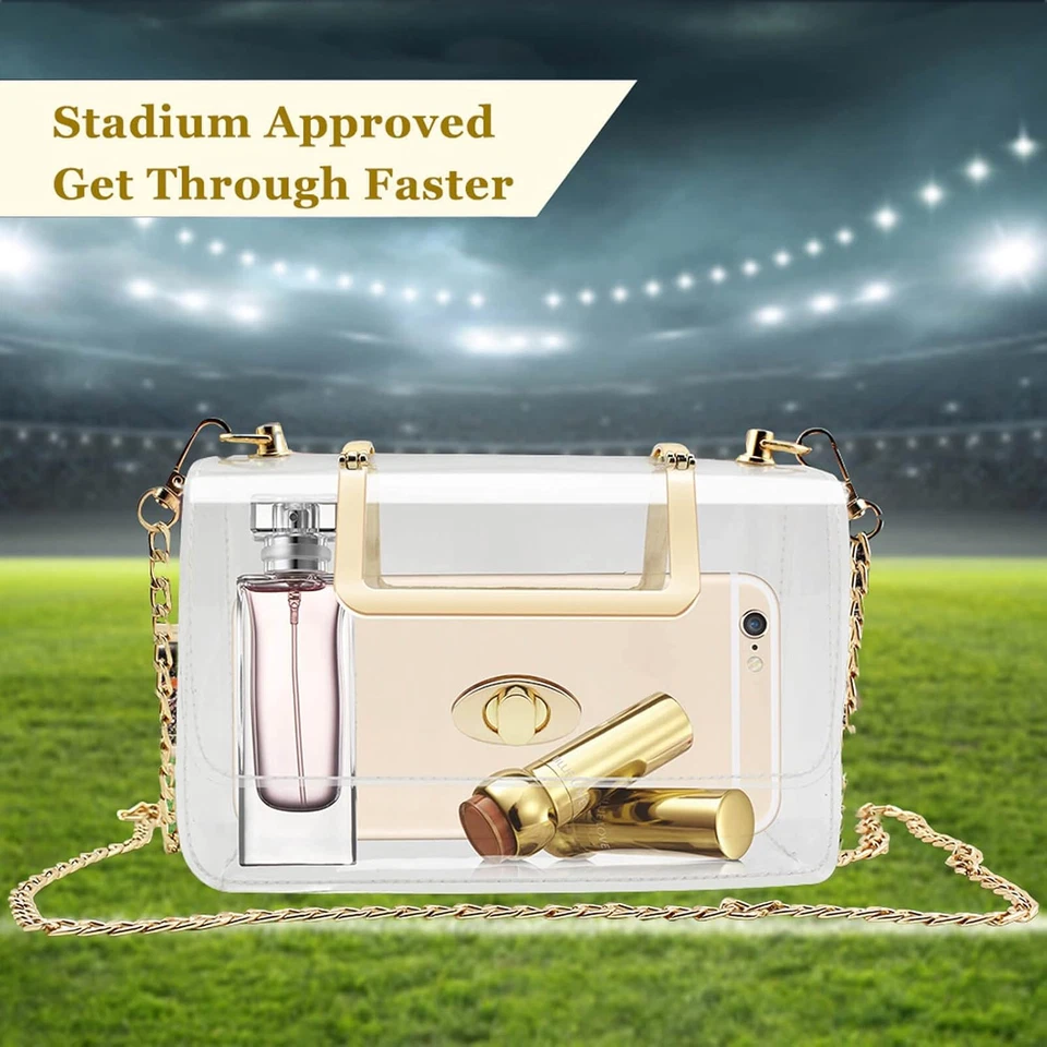 COROMAY Cartera Transparente para Mujer, Bolso Transparente para Estadios Eventos, Estadio Transparente Foto 2 de 4