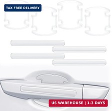 8Pcs 3D Transparent Car Door Handle Scratch Protector, Universal Bowl Side Paint