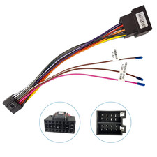 16 Pin Wiring Harness ISO Adapter for Car Radio, Universal DIN ISO Connector