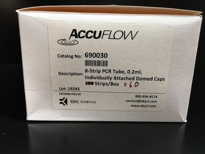 E&K Scientific Accuflow Cat No 690030 PCR Tube 8-Strip 0.2mL  ADC Lot 60 Strips