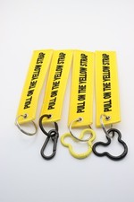 EXCLUSIVE Custom Disney Ride Inspired "PULL ON THE YELLOW STRAP" Keyring