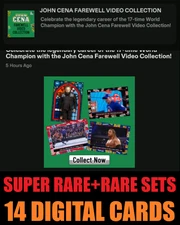 ⭐JOHN CENA FAREWELL VIDEO COLLECTION SUPER RARE + RARE SETS - Topps WWE Slam⭐