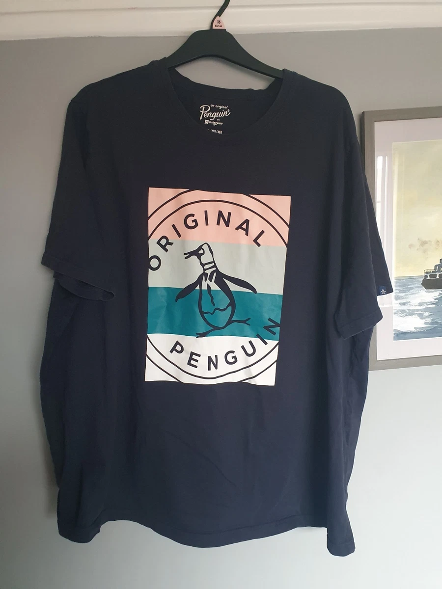 T-shirt Original Penguin Original Penguin T-Shirt Manches Courtes Homme - 100% Coton Bio - Coupe Ajustée Style Décontracté