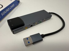 6 in 1 USB Surround Sound Card, 7.1 Channel Fiber Optic Cable SPDIF Front 3.5MM