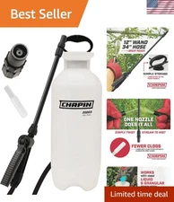 Durable 3-Gallon Lawn & Garden Pressured Sprayer - Translucent White Design