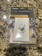 Tork In-Wall Springwound Interval Timer Switch RFF60M Indoor White Faceplate
