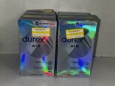 Lot of 10 Durex Air Regular Fit Condoms 10 Ct Each Exp 2026-2027 Sealed NEW