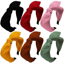Knotted Bow Headbands Women Girls Turban Wide Knot Hairband Fashion Styling