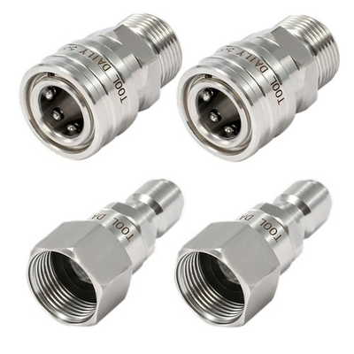 #ad Pressure Washer Adapter Set with Swivel M22 14mm to 3 8quot; Quick Connect Stainl... $32.94