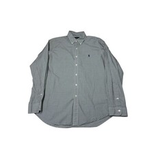Ralph Lauren Mens Button Down Shirt Long Sleeve Classic Fit Plaid L G