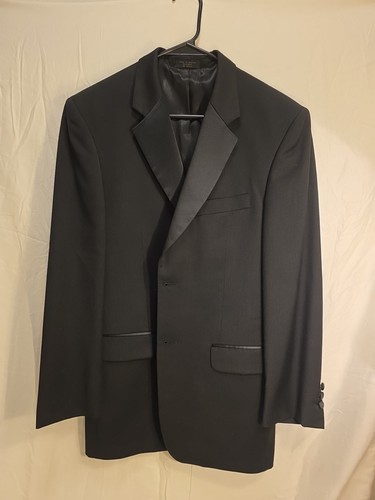 Jones New York Black Wool Blazer 100% Wool Made in Mexico 3-Button Jacket 47338