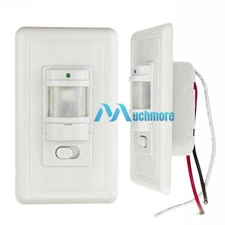 Auto On/Off Sensor Switch Motion Infrared PIR Occupancy Detection Wall LightLamp