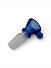 14MM Male Glass Bong Bowl Piece - Glass Slide For Water Pipes - Blue