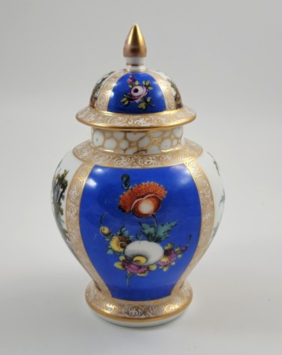 Rare Helena Wolfsohn Dresden à Couvercle Gingembre Pot, Bleu Sol, Ar Balisage, C - Picture 4 of 8