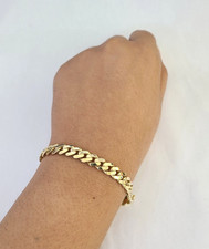 14K Royal Monaco Cuban Bracelet Yellow Gold 6mm 7 inches Box Lock