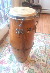 Vintage Gon-Bops Of California Conga Drums 30" Tall 11" Top Model IO-3413
