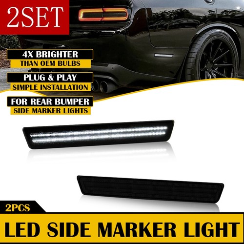 LED White Rear Side Marker Light for 2015-2021 Dodge Challenger Accessories 2set - Picture 1 of 12