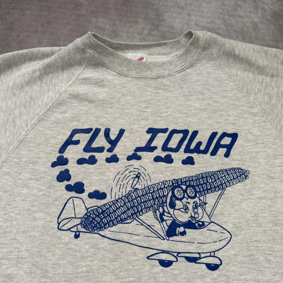 Sudadera De Colección Fly Iowa Para Hombres 2XL Divertida Cerdo Recuerdo Granja Foto 2 de 4