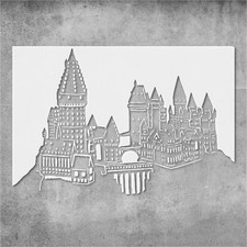 Reusable Fantasy Castle Stencil Template for Wall Art DIY Crafts - StencilAir