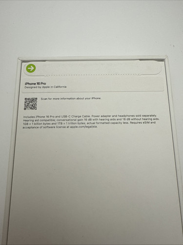 NEW SEALED iPhone 16 Pro 128GB, Black Titanium (CRICKET WIRELESS) - Picture 2 of 2