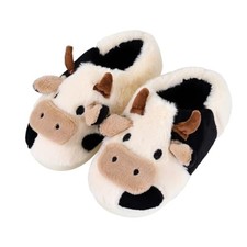 Slippers For Women,Cow Slippers,Womens Fuzzy 6-7 Women/5-6 Men Cow wrap Heel 