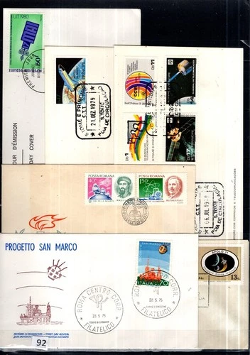 // S. T. PRINCIPE, ITALY, TOGO 1975 - 6 FDC - SPACE