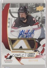 2019 Upper Deck Team Canada Juniors Premium Swatch /199 Loren Gabel #49 Auto au7