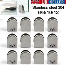 12PCS Glass Clamps 6-12MM Stainless Steel Bracket Clip Holder for Railing Stairs