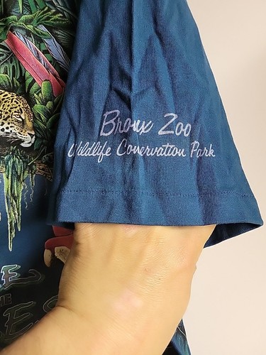 Camiseta envolvente vintage años 90 puntada única Bronx Zoo RAINFOREST XL 23x32 - Imagen 4 de 6