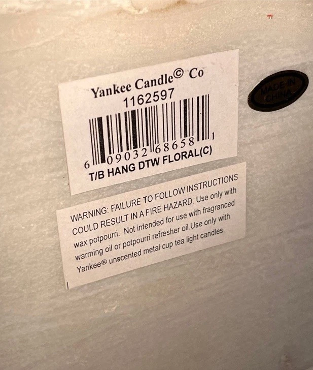 YANKEE CANDLE. Tealight Wax Tart Warmer Burner Spring Country Garden Hydrangeas - Image 4 of 4