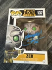 Funko Pop Zeb Star Wars Rebels Steve Blum Signed Auto Ships Free +Hard Stack