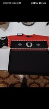 maglione lana uomo Fred Perry Nuovo Xl