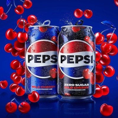 Pepsi Zero Sugar Cola, Wild Cherry Flavor – 12 Cans of Guilt-Free