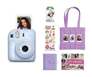 Fujifilm Instax Mini 12 Ensemble de caméras de cinéma instantanées (Pastel Blue)