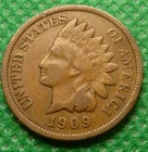 1909 Indian Head Cent   Coin  #A02