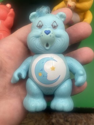 Vintage Care Bears Bedtime Bear Poseable Figure Moon Star Belly Badge Toy